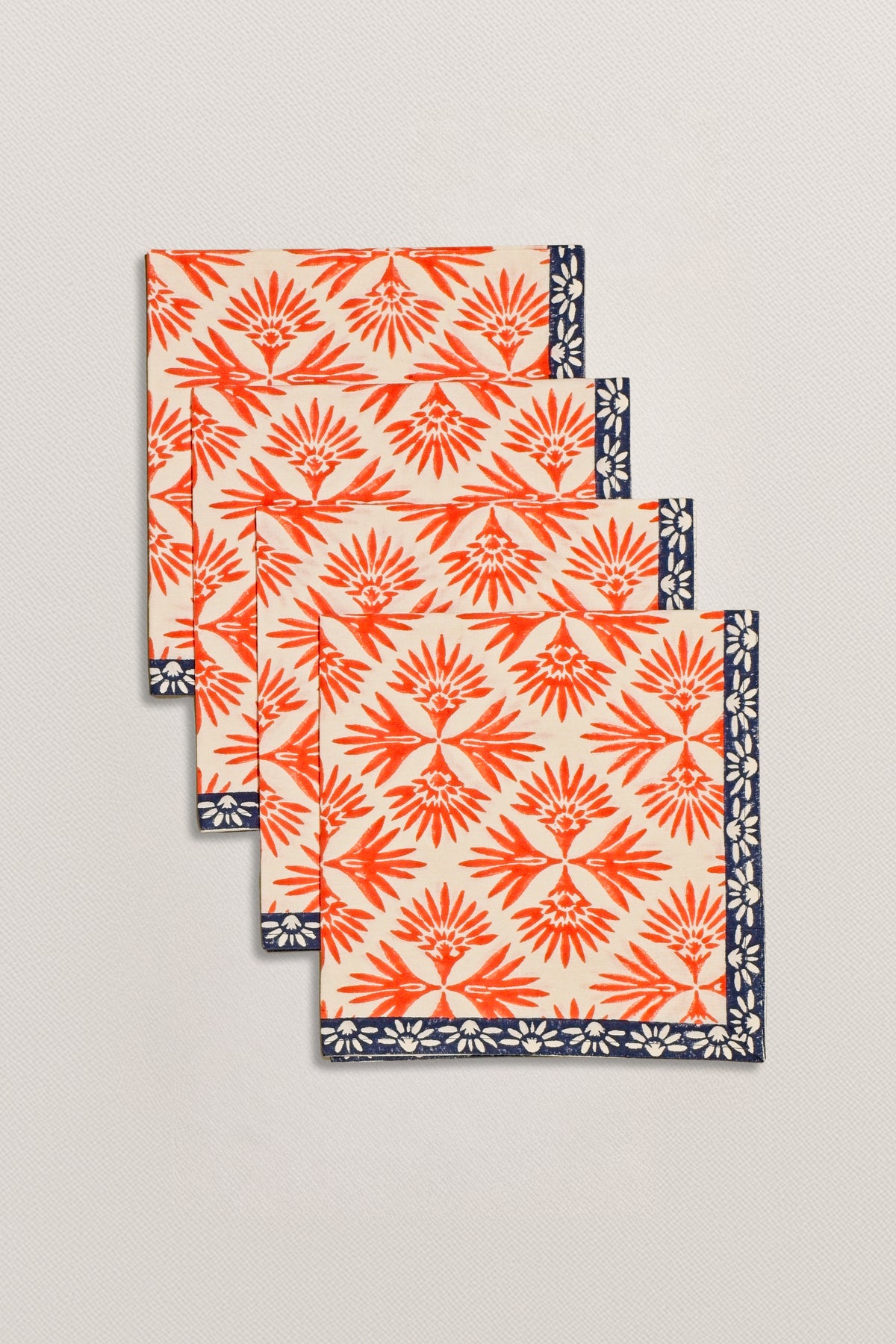Napkins - Palm Reflections (Coral/Night Sky)